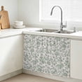 thumbnail image 3 of Farmhouse Flower Cabinet Curtains 27.6"W x 35.4"L, Botanical Vintage Fruit Green Leaf Under Sink Skirt for Bathroom Vanity Kitchen Self Adhesive, Dust-Proof Privacy Curtain for Closet Shelves Laundry, 3 of 9