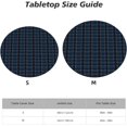 thumbnail image 2 of Round Fitted Tablecloth 52 Inch, Navy Blue Plaid Elastic Tablecloth for Round Tables Elastic Tablecloth Washable Table Covers Wipe Clean Table Cover for Dining Table, Buffet Parties and Camping, 2 of 8