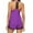 Purple, variant on Binmer Women Summer Pajama Suit Sleepwear Sleeveless Strap Nightwear Lace Trim Satin Cami Top Pajama Sets