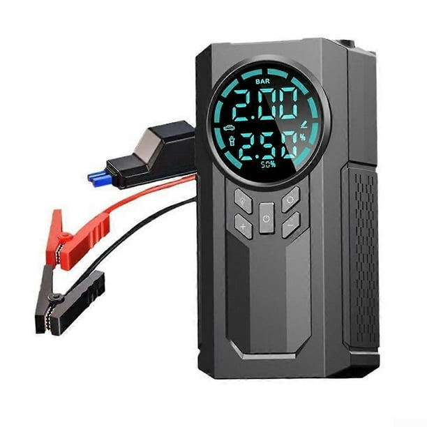LED Light Tire Pump and For Jumper Portable Car Air Compressor for Quick Inflation and Start (8000)