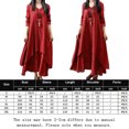 thumbnail image 2 of Vestido largo extragrande de manga larga para mujer, vestido básico, traje de vacaciones de ajuste holgado FLhrweasw Nuevo, 2 of 7