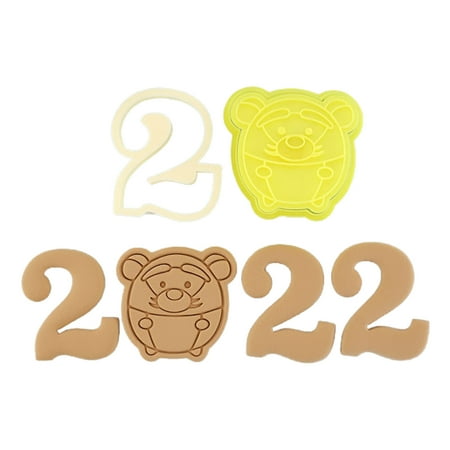 

CHAOMA Cake Mold 2022 New Year Zodiac Tiger Theme Food-grade Plastic Gift for Baking Lover Kitchen Plastic Cake Plunger Cutter