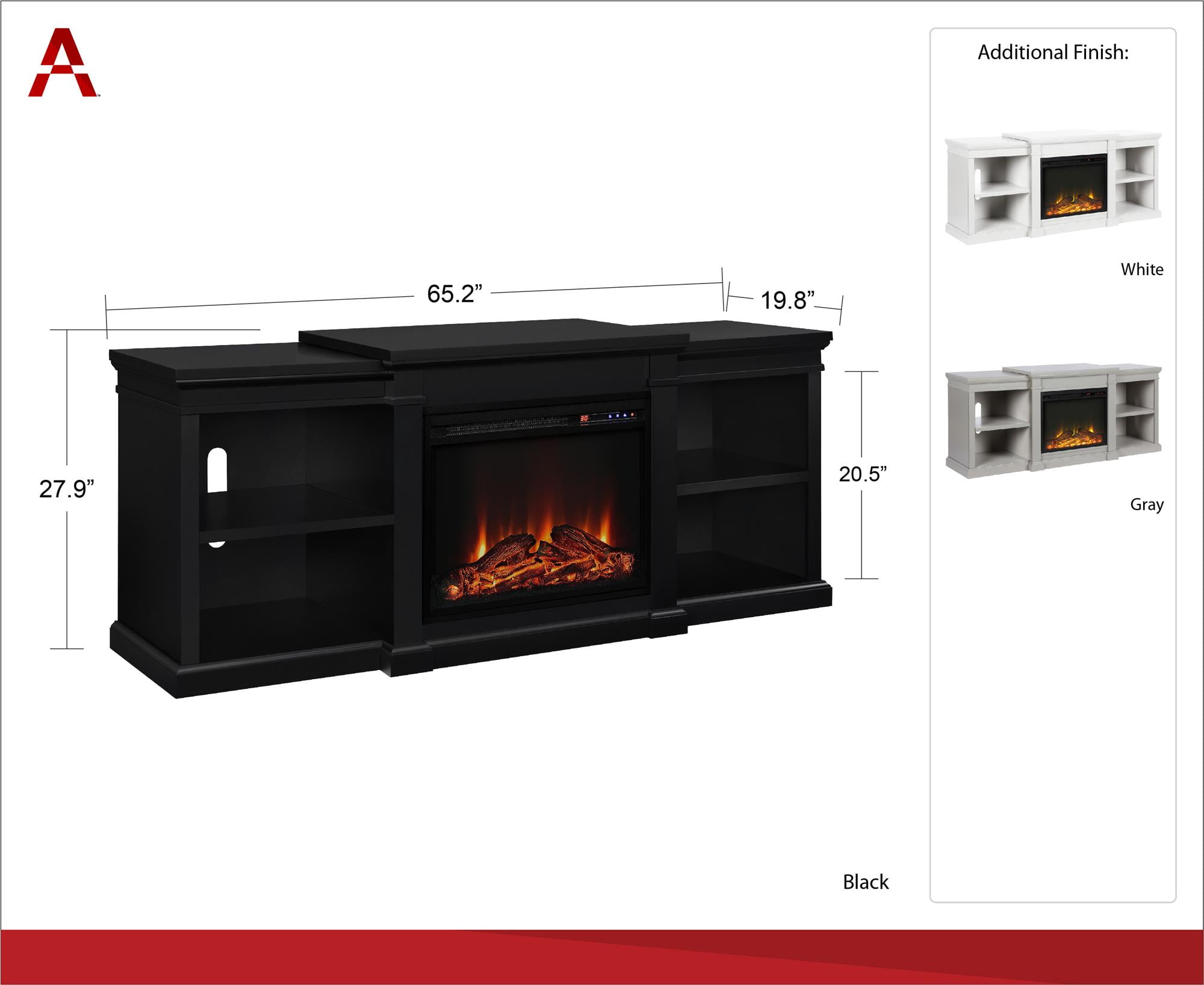 Ameriwood Home Manchester Electric Fireplace Tv Stand For Tvs Up To Ameriwood Home Manchester Electric Fireplace Tv Stand For Tvs Up To 70 Multiple Colors Com