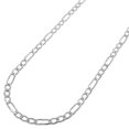 thumbnail image 2 of 14K White Gold 3MM Solid Figaro Link Necklace Chains 16" - 30", Gold Chain for Men & Women, 100% Real 14K Gold, Next Level Jewelry, 2 of 3