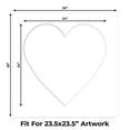 thumbnail image 2 of Off White Pebble Picture Frame Mat for 30x30 Frames - Heart Opening for 24x24 Photos - 1 Mat, 2 of 7