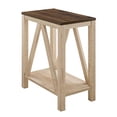 thumbnail image 3 of Walker Edison Ferme Moderne A-Cadre Bois Rectangle Table d'Appoint Salon Petite Table d'Appoint, 13 Pouces, Chêne Blanc, 3 of 5