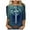Dark Blue, variant on DDAPJ pyju Easter 3/4 Sleeve Shirts for Women Casual Loose Round Neck Blouse Christian Inspirational T-shirt Jesus Cross Faith Shirt Green XXL