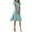 Light Blue, variant on Efsteb Womens Knee Length Dresses Bohemian Summer Short Sleeve Fashion V Neck Sundress Polka Dots Dress (Red,L)