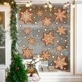 thumbnail image 5 of Gingerbread Snowflakes Window Clings - 8 Sheets, Large Icing Snowflake Decals for Kids, Home, Office, Classroom Holiday Decorations, 5 of 7