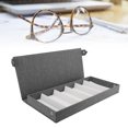 thumbnail image 1 of 6 Slots Linen Eyeglass Storage Box Fashion Eyewear Display Organizer Home Travel Store, 1 of 7