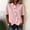 Pink, variant on IUYRTFE Women's Short Sleeve Asymmetrical Button Down Shirt Collared Linen Feel Summer Casual Blouse with Irregular Hem