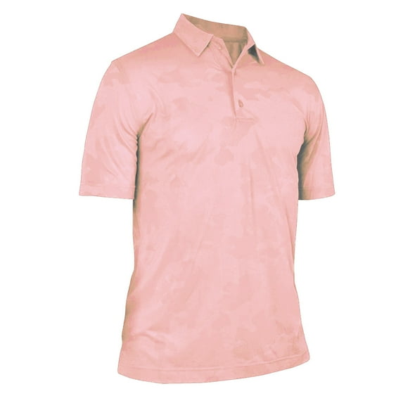 Monterey Club Men's Short Sleeve Grid Jacquard Golf Polo Shirt #1292
