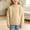 Beige, variant on Spazoro Girls Crew Neck Knit Sweater, Solid Color Warm Long Sleeve Breathable Pullover Tops for Daily Layering Orange Size 3-4T