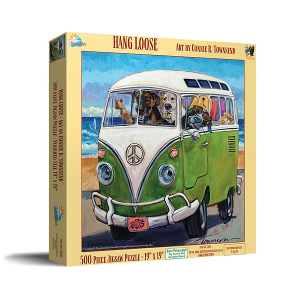 SUNSOUT INC - Hang Loose - 500 pc Jigsaw Puzzle by Artist: Connie R. Townsend - Finished Size 19" x 19" - MPN# 73035
