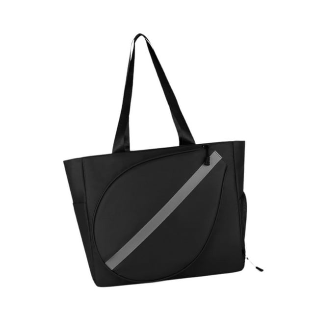 DYNWAVECA Tennis Tote Bag Large Women Men Professional Tennis Handbag Badminton Racket Bag Black