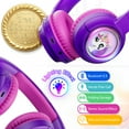 thumbnail image 6 of Contixo Kids Bluetooth Headphones - Wireless, 85/94dB Safe Volume, LED Lights, Mic & 3.5mm Jack - Purple, 6 of 8