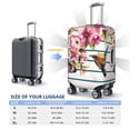 thumbnail image 6 of Easygdp Bird and Floral Print Elastic and Washable Suitcase Protective Cover with Hidden Zipper Fits 18-32 inch Luggage -X-Large, 6 of 9