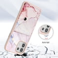 thumbnail image 3 of For Motorola Moto Edge 20 Lite Marble Patterned Case with Card Holder, Back Folio Kickstand PU Leather + Soft Crystal Bumper Edge, Magnetic Clasp Back Cover For Motorola Moto Edge 20 Lite,Marble #2, 3 of 6