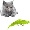 thumbnail image 2 of Juguete de hierba gatera, juguetes para gatos, juguetes para gatitos, cepillo de dientes para gatitos, cuidado dental, juguete interactivo, forma de langosta linda, silicona, verde claro, 2 of 5