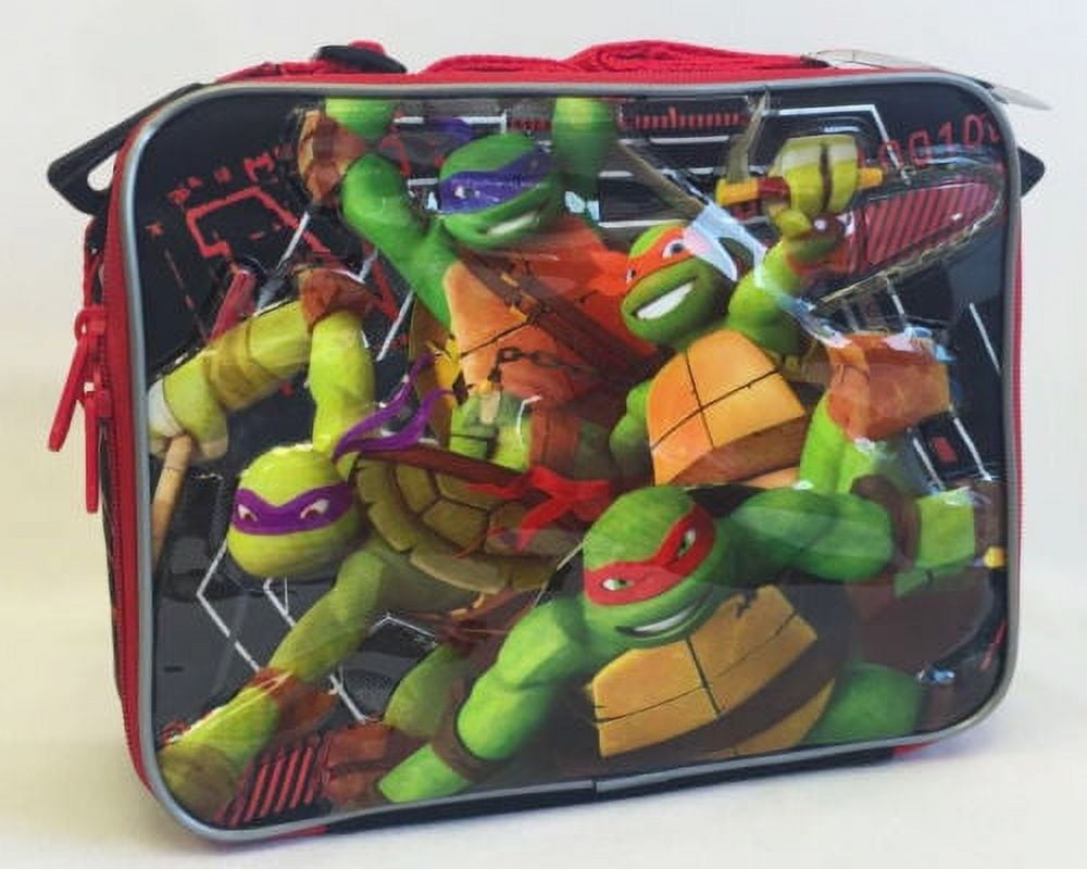 Ninja Turtles Canvas 3D Embossed Insulated Lunch Bag Box School