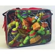 Ninja Turtles Canvas 3D Embossed Insulated Lunch Bag Box School Food Snacks