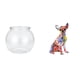 thumbnail image 1 of Pecera pequeña transparente, adorno doméstico, cuenco, jarrón, mesa, dormitorio, escritorio, sala de estar, decoración del hogar, estatua de perro col, 1 of 8