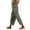 Grey, variant on Women's Striped Print Elastic Waist Cropped Pants with Side Pockets, Loose Fit Casual Straight Leg Trousers for Everyday Wear, Comfortable Lounge, and Outdoor Activities Grey S