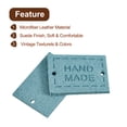 thumbnail image 4 of Uxcell 40Pack Microfiber Handmade Leather Label Sewing Embossed Crochet Tags, Lake Blue, 4 of 6