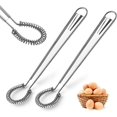 thumbnail image 1 of Paquete de 2 mini batidores de acero inoxidable, batidor de huevos de alambre con resorte, batidor de huevos pequeño de mano, batidor manual para salsa de café, mezcla de leche Sailing Electrónica, 1 of 4