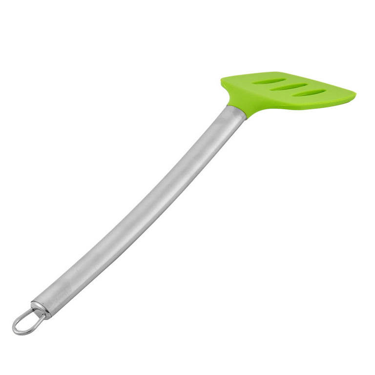 Vinstar Nonstick Silicone Knife Shaped Flexible Kitchen Spatula Scraper Turnerkitchen Cooking Utensils with Nylon Core 1pc (Transparent Green), 27cm L
