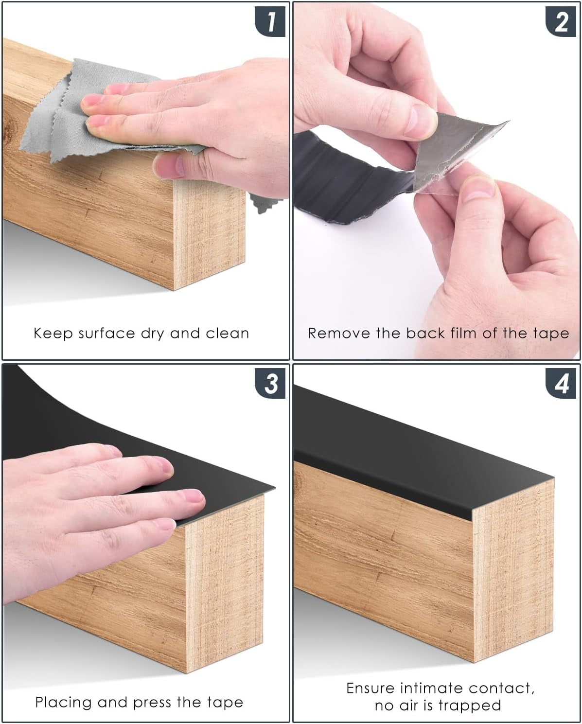 JOAPRIL Joist Tape 3" X 50', 2pack Self-Adhesive Deck Joist Flashing Tape For Hardwood Thermal Wood Pvc Pressure Treated And Composite Decking