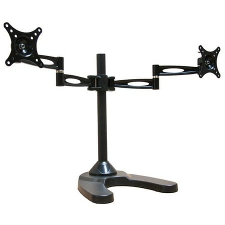 monitor dual screen mount height adjustable arm desk stand freestanding