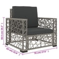 thumbnail image 4 of vidaXL Ensemble de Salon de Jardin 6 Pcs avec Coussins Poly Rotin Gris, 4 of 5
