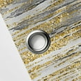 thumbnail image 4 of 4 Pcs Shower Curtain Set, Blue and Grey Abstract Art Shower Curtain with Non-Slip Rugs, Toilet Lid Cover and Bath Mat, Bathroom Sets Decorations 72" x 72",Yellow, 4 of 5