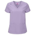thumbnail image 2 of ACTIVE UNIFORMS Women's Breathable Cool Stretch Fabric Scrub Top and cargo Pant Set (Lavender, Small), 2 of 7