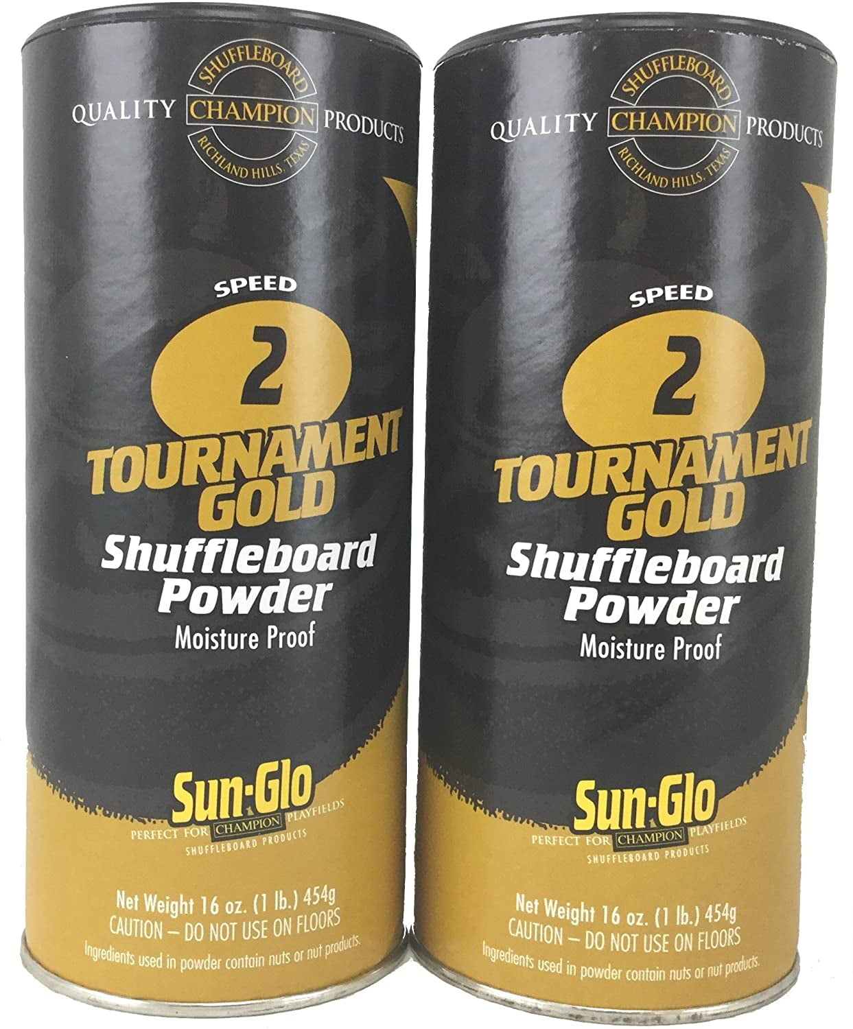 Qty 2 Sun-Glo Shuffleboard Powder #2 Tournament Gold 2 Pack w/ FREE Shipping 