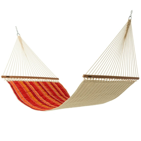 Hatteras Hammocks Large 13 ft L x 55 in W Quilted Sunbrella Hammcok - Expand Tamale