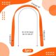 thumbnail image 2 of Correa de cuero para bolso de 24 pulgadas (61 cm), 2 unidades, asas para coser en bolso, correa corta de 0,7 pulgadas (1,8 cm) de ancho, asa de repuesto de cuero naranja para bolso, 2 of 9