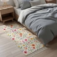 thumbnail image 4 of Area Rug with Tassels 2' x 5', Spring Country Flowers Kitchen Runner Rug for Hallway Bedroom Throw Rugs, Watercolor Farm Floral Art Soft Door Mat for Bathroom Entrance Living Room, 4 of 9