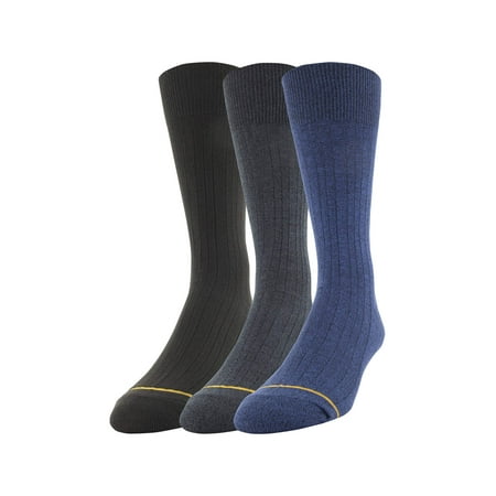 Men's All Day Comfort Dress Rib Socks, 3-Pack