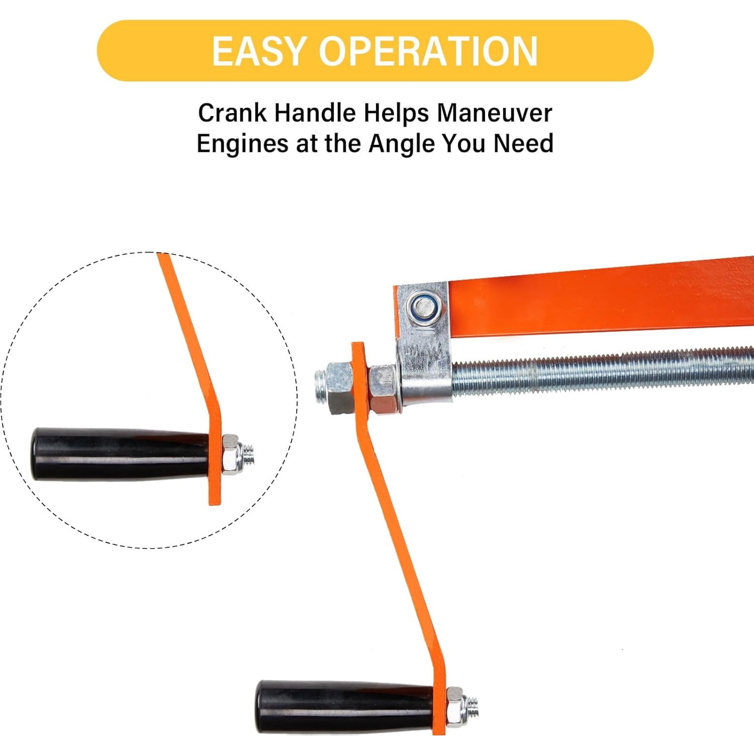 Ktaxon 1-Ton Steel Engine Hoist Leveler, 3-Position Chain, Adjustable Handle