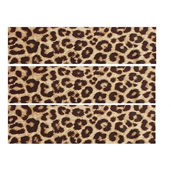 Natural Brown Leopard Print Edible Image Cake Border Strips, by Tnct. 3 per sheet
