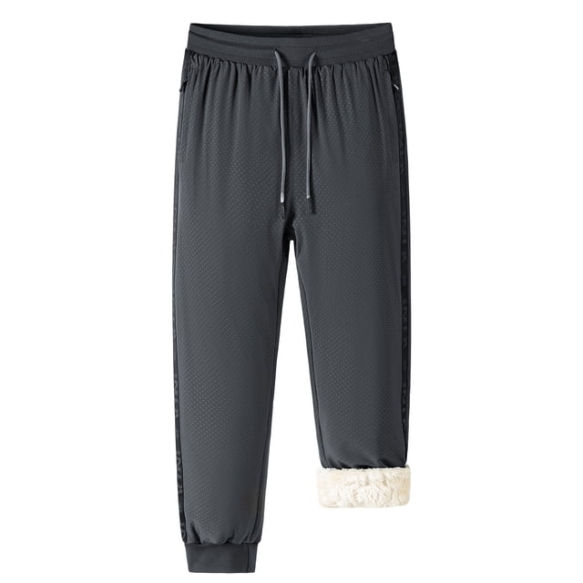 Seeotter Pantalon de Jogging Doublé Sherpa Chaud pour Hommes