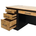 thumbnail image 6 of Martin Furniture Toulouse Wood Executive Desk Writing Table Office Desk Black, 6 of 9