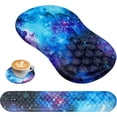 thumbnail image 1 of Ergonomic Mouse Pad with Wrist Rest and Keyboard Wrist Rest  Memory Foam Wrist Rest for Computer Keyboard  Easy Typing  Pain Relief  Massage Mousepad Wrist Support for Gaming Office Home, 1 of 7
