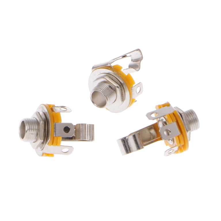 Unique Bargains 10 Pcs 6.35mm Stereo Socket 4 Terminal Headphone Jack PCB Mount Connector Unique Bargains 10 Pcs 6.35mm Stereo Socket 4 Terminal Headphone Jack PCB Mount Connector