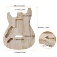 thumbnail image 3 of Accesorios de bajo Cuerpo de bajo de arce Cuerpo de guitarra eléctrica sin terminar Barril de guitarra vacío de arce para pieza de repuesto de instrumento de estilo PB. accesorios de guitarra eléctric Maboto Accesorios de bajo, 3 of 6