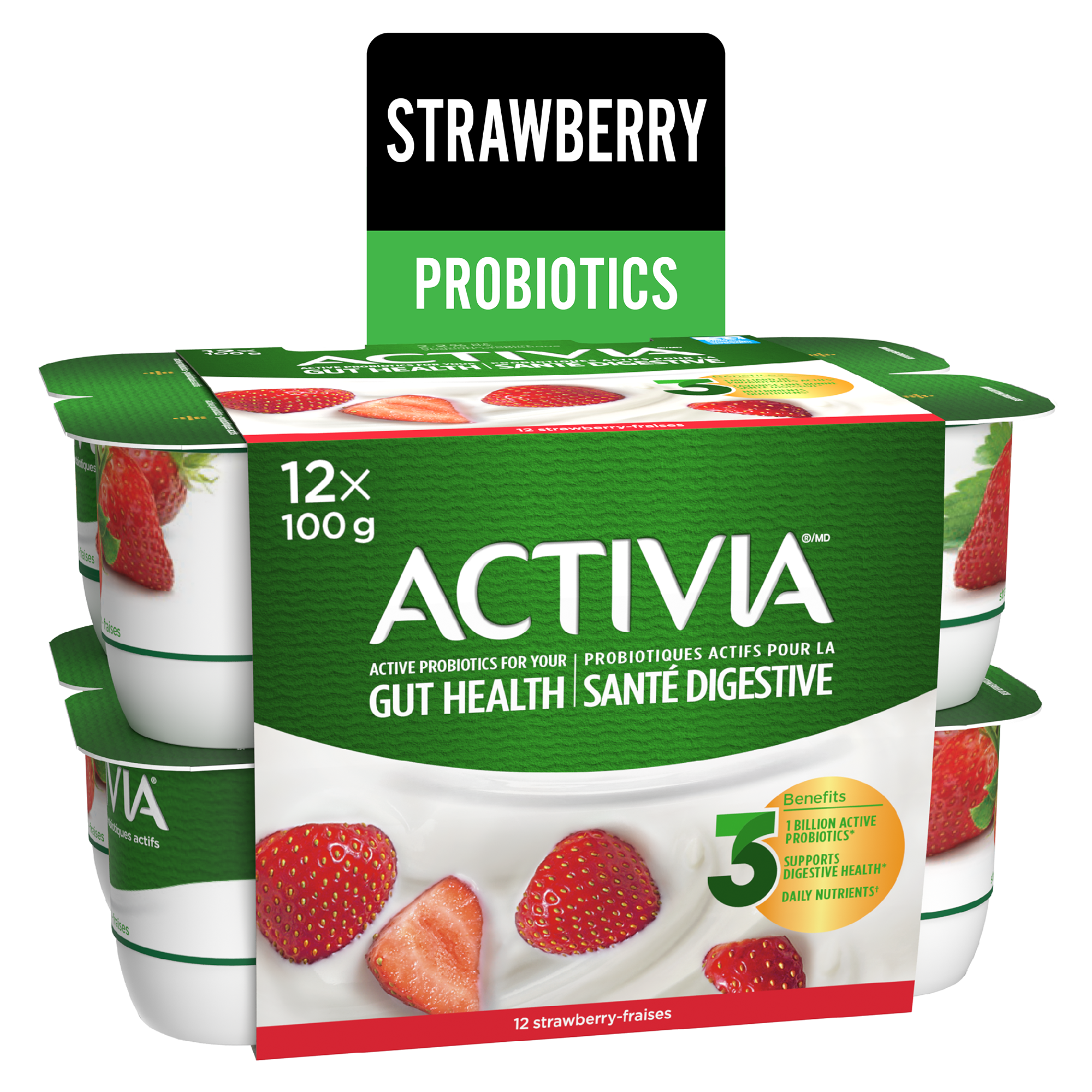 Activia Probiotic Yogurt Strawberry 12x100g Walmart ca