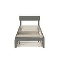 thumbnail image 4 of AFI Boston 14" Twin Wood Platform Bed Frame with Twin Trundle, Grey, 4 of 6