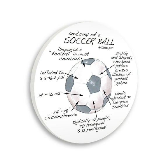 Stupell Industries Anatomy of Soccer Ball Informative Learning Sports Diagram Graphic Art Unframed Art Print Wall Art, Design by Dishique